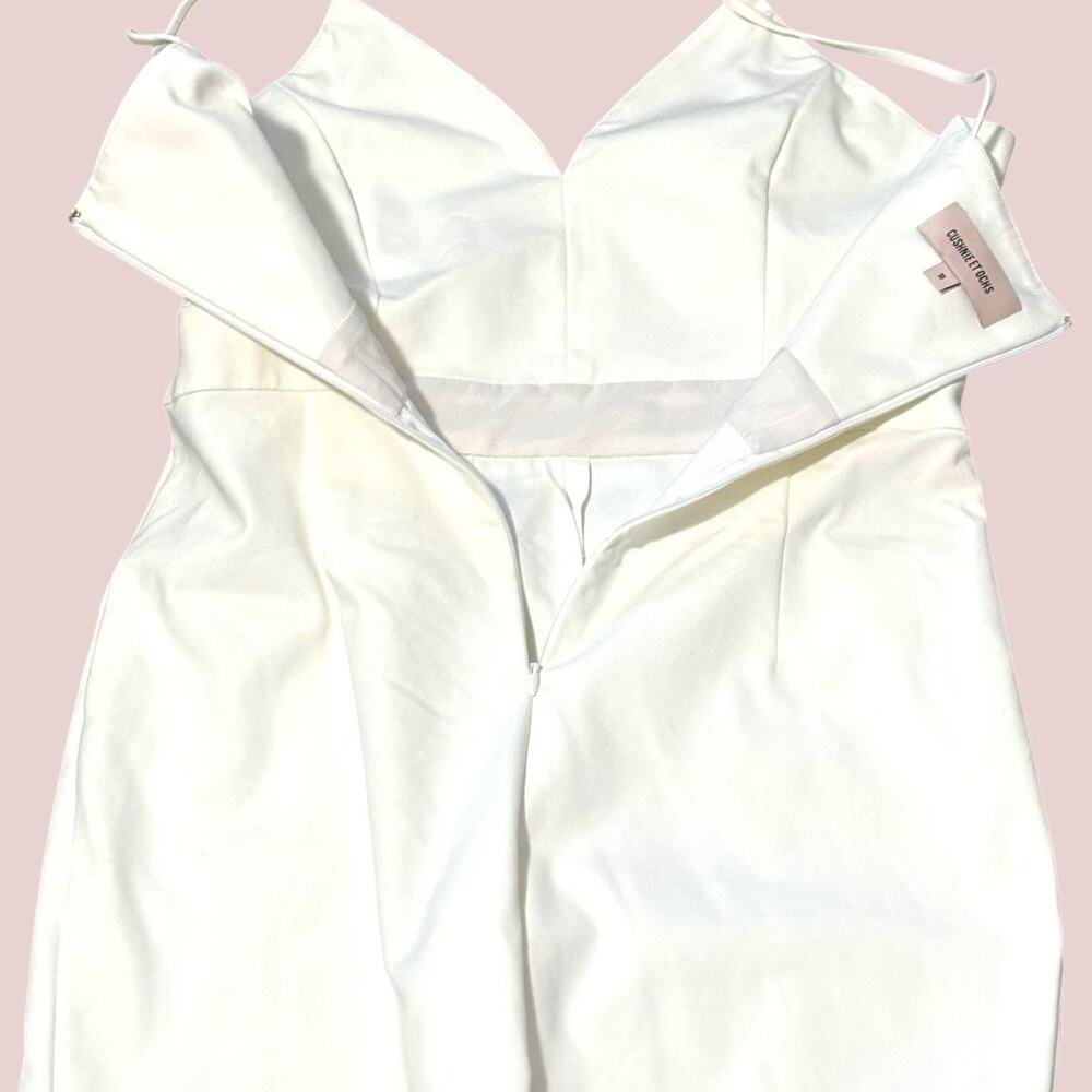 Cushnie Et Ochs Jumpsuit Sz 10 - Ivory - Spaghetti Strap - Bridal Rehearsal - Picture 10 of 12